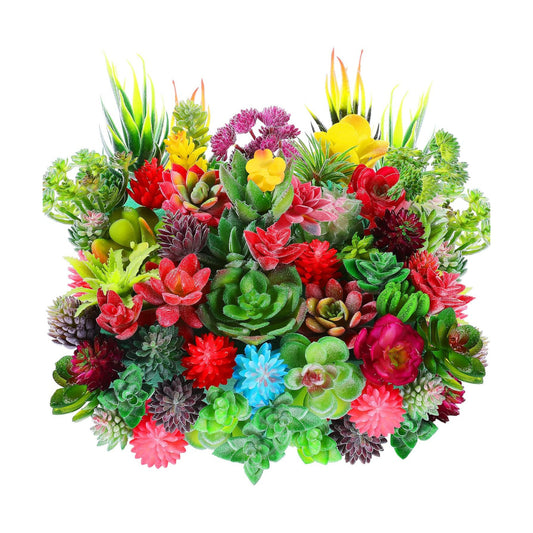 Bulk Mini Artificial Succulents Plants Assorted Unpotted Realistic Plants / Normal Style / Set of 50