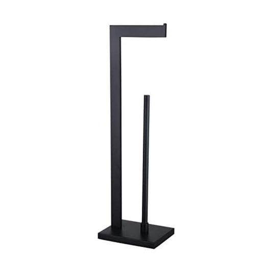 GERZWY SUS 304 Stainless Steel Toilet Paper Holder, Free Standing Lavatory Pedestal Toilet Paper Stand with Reserve