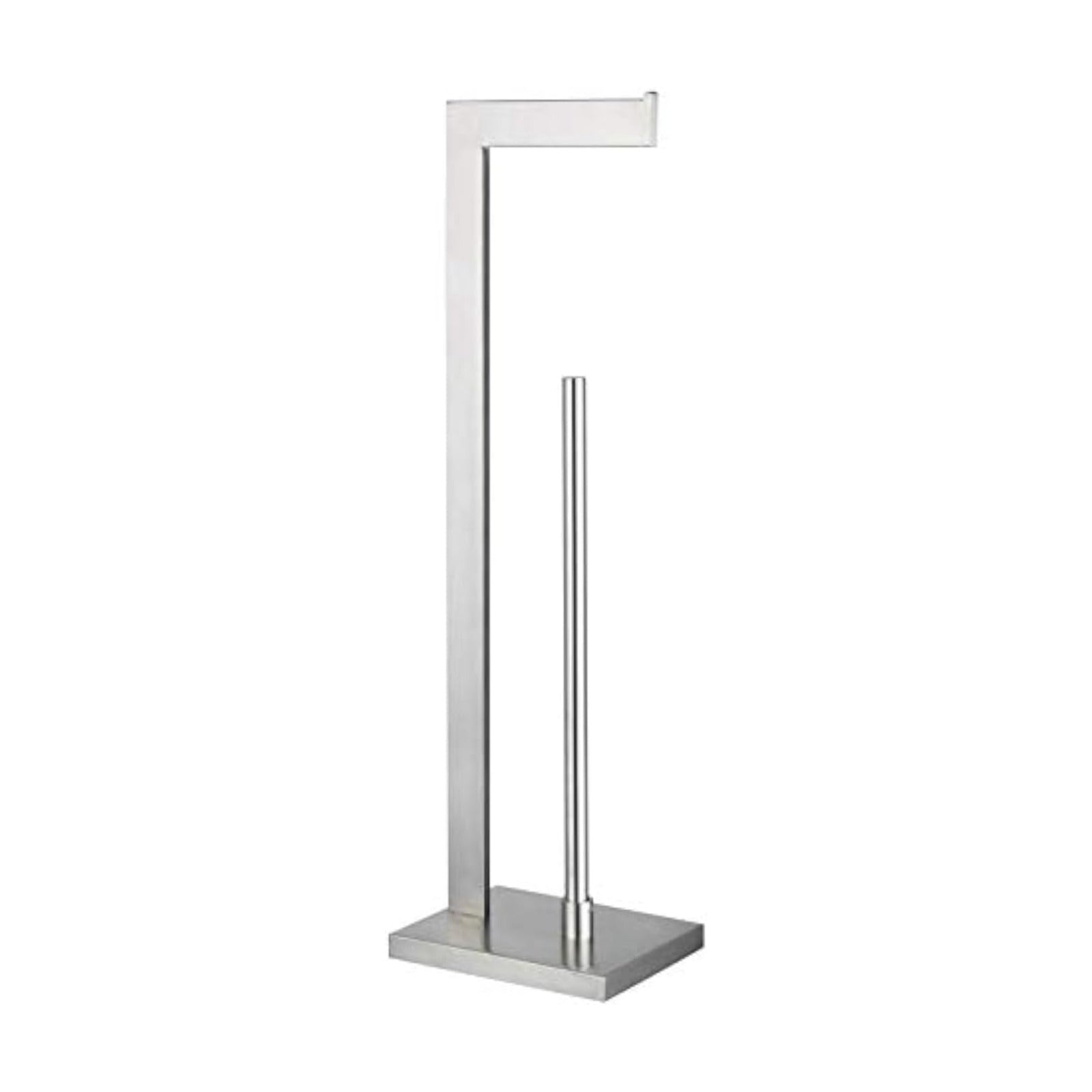 GERZWY Toilet Paper Holder Free Standing with Reserve, SUS 304 Stainless Steel Lavatory Tissue Roll Holder Floor Stand