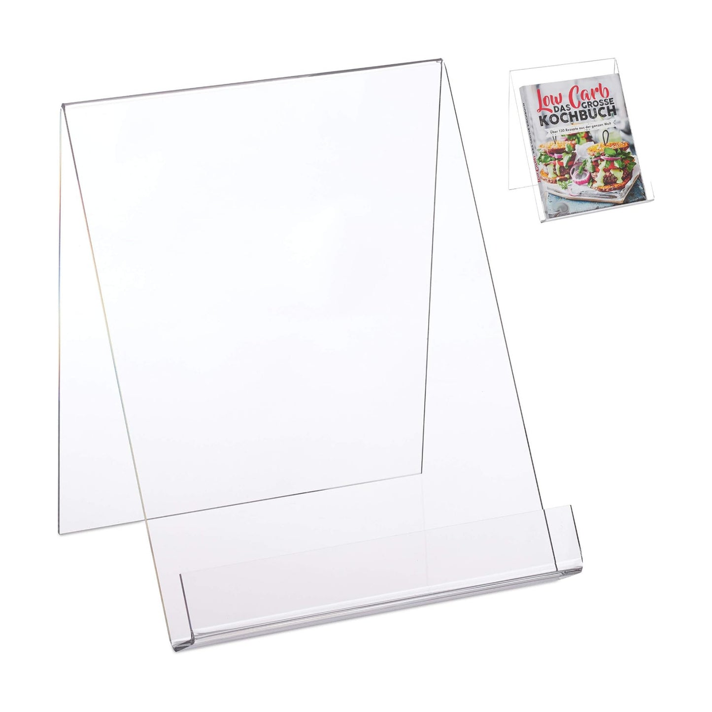 bookends / cookbook holder / Clear / 24 x 21 x 19 / Set of 4