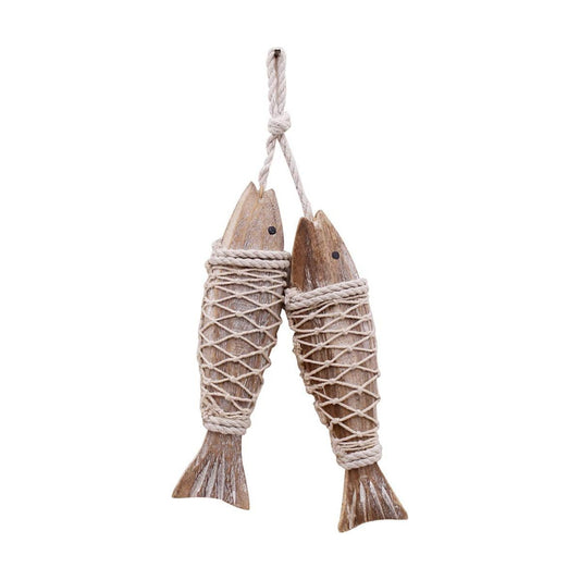 Rustic Nautical Wooden Fish Decor / S