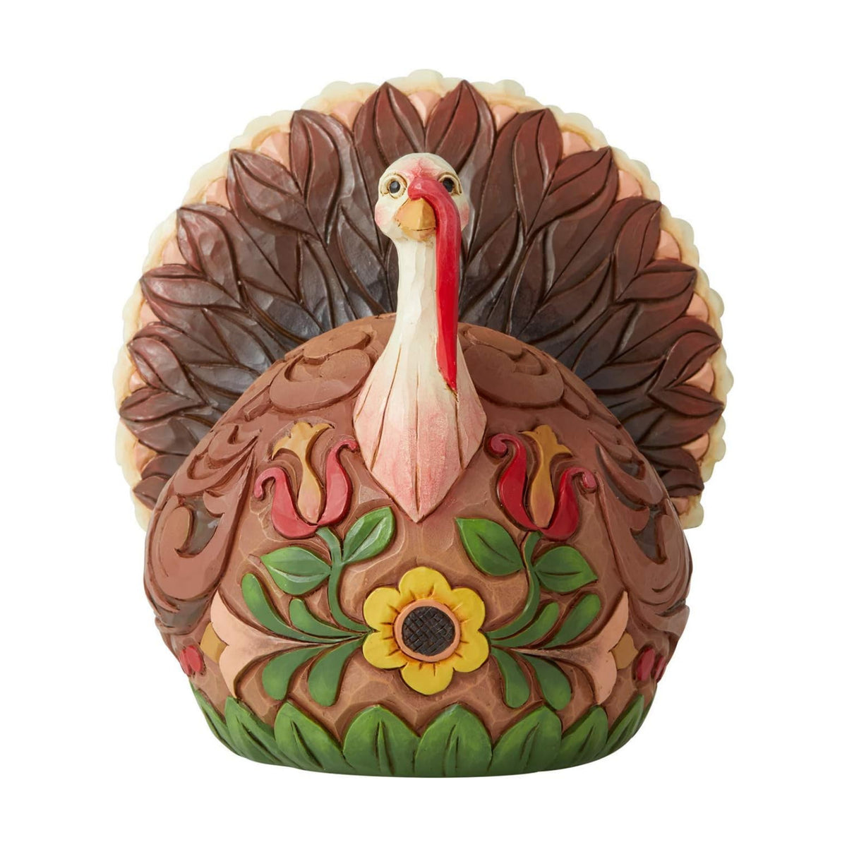 Enesco Jim Shore Heartwood Creek Harvest Turkey Feast Mode Figurine, 6.1 Inch, Multicolor