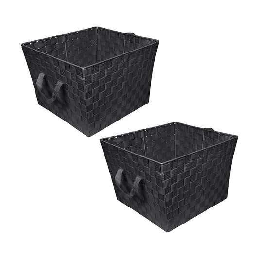 Decorative Storage Basket / Large / Black / Set of 2