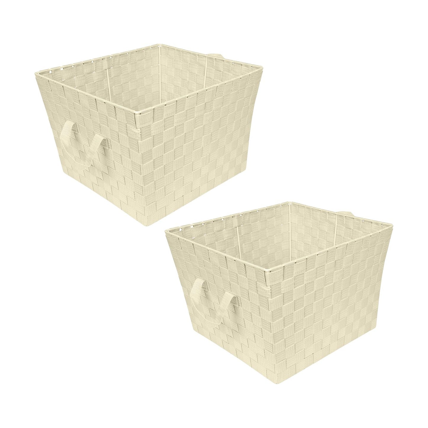 Decorative Storage Basket / Large / Ivory / Set of 2