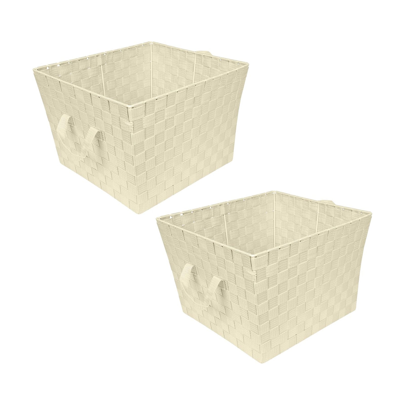 Decorative Storage Basket / Large / Ivory / Set of 2
