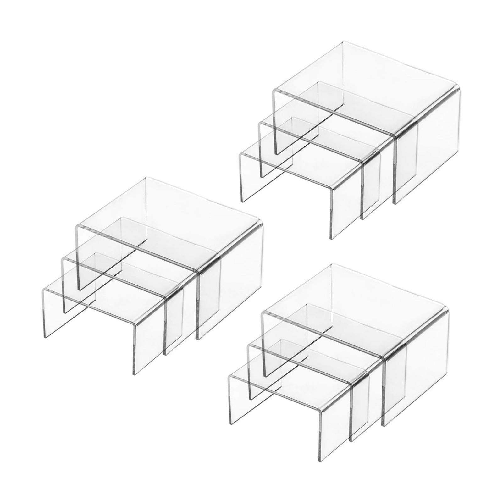Cupcakes and Jewelry Display Stands / Clear / Set of 9