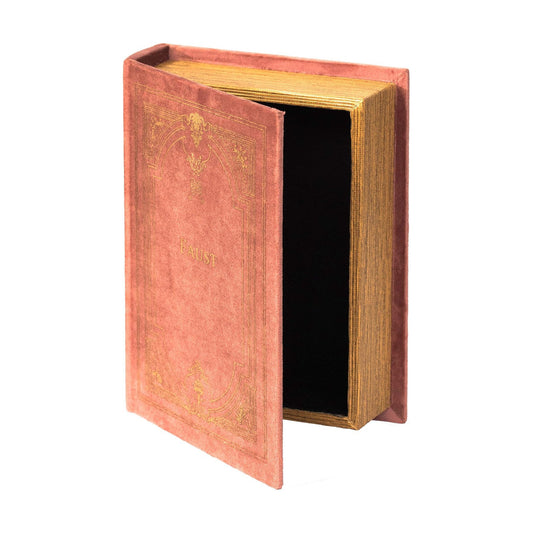 Decorative Vintage Book Shaped Trinket Storage Box / Brown
