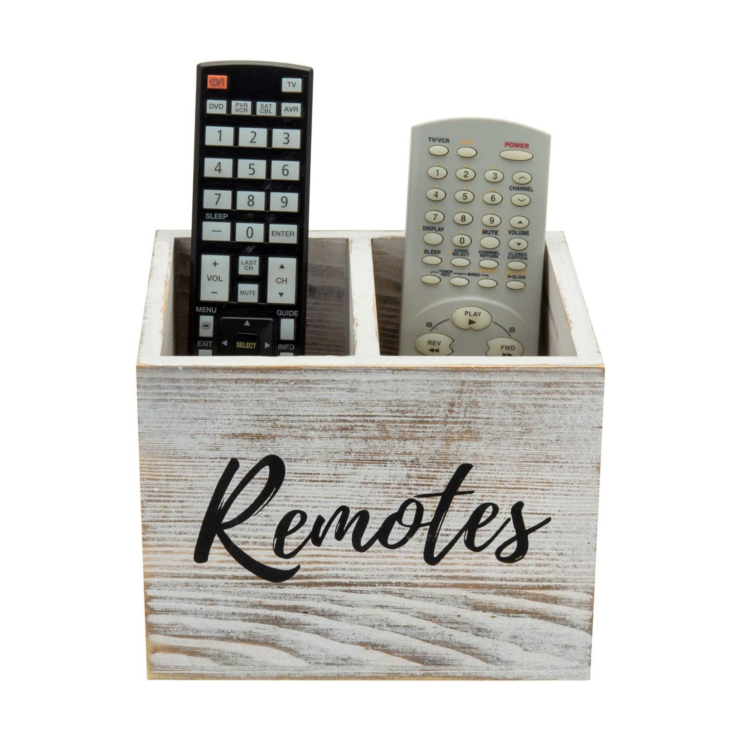 TV Remote Holder / Whitewashed