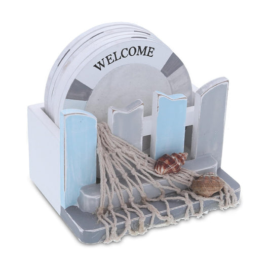 Holder / Rustic Drink Coasters / Set of 6
