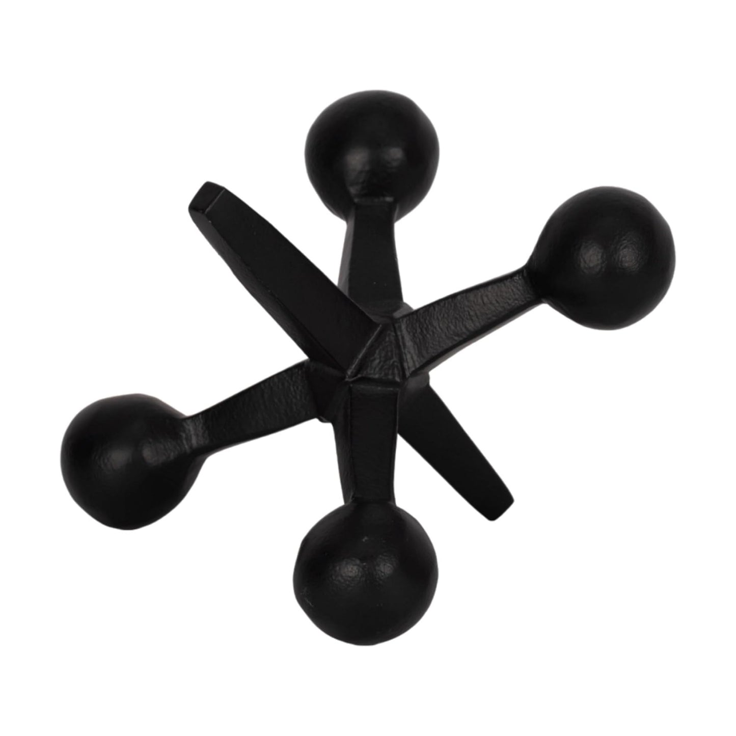 Metal Jacks Decorative Object / 5.0" H / Black