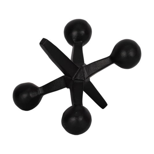 Metal Jacks Decorative Object / 5.0" H / Black