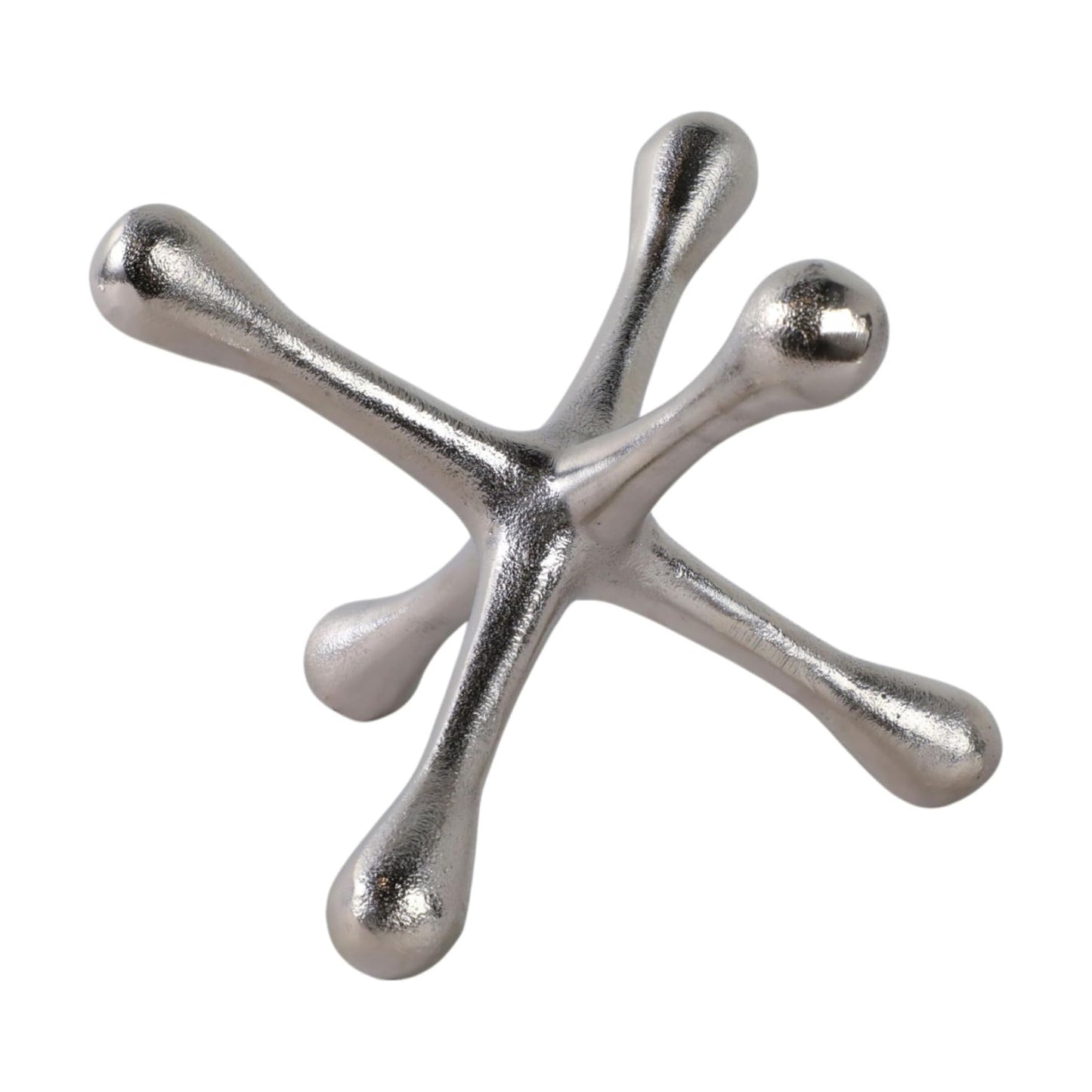Metal Modern Decorative Accent / 8"H / Silver