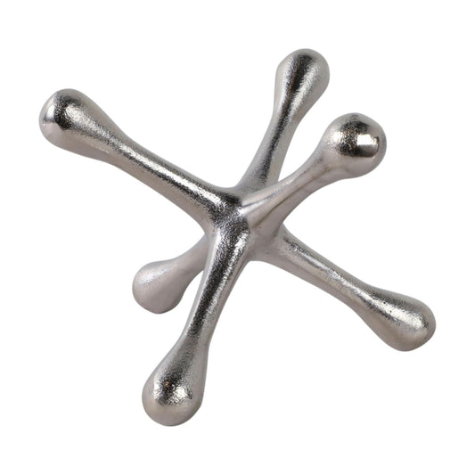Metal Modern Decorative Accent / 8"H / Silver