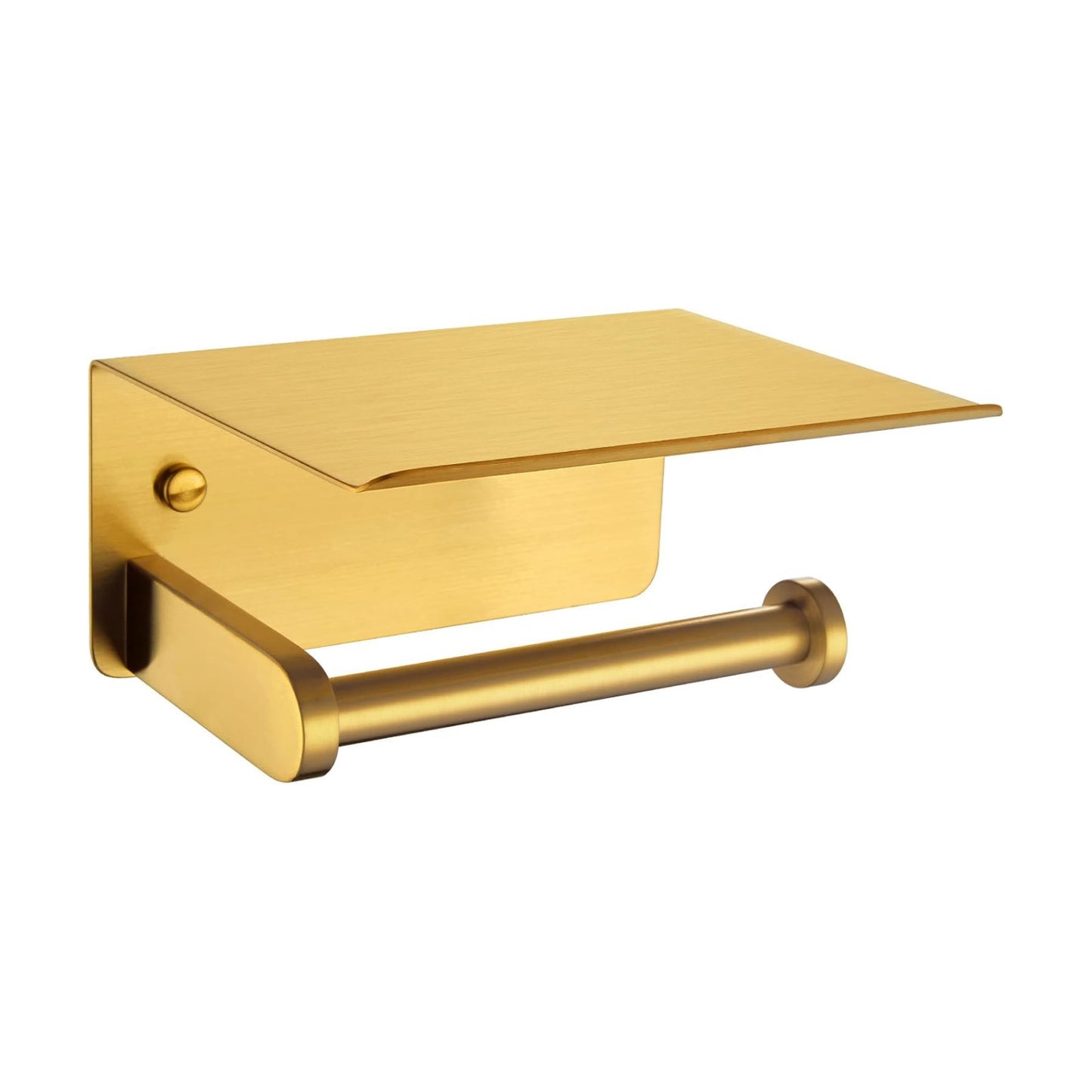 APLusee Toilet Paper Holder, Brushed Gold, 304 Stainless Steel | Wet Wipes & Air Freshener Storage, Space-Saving