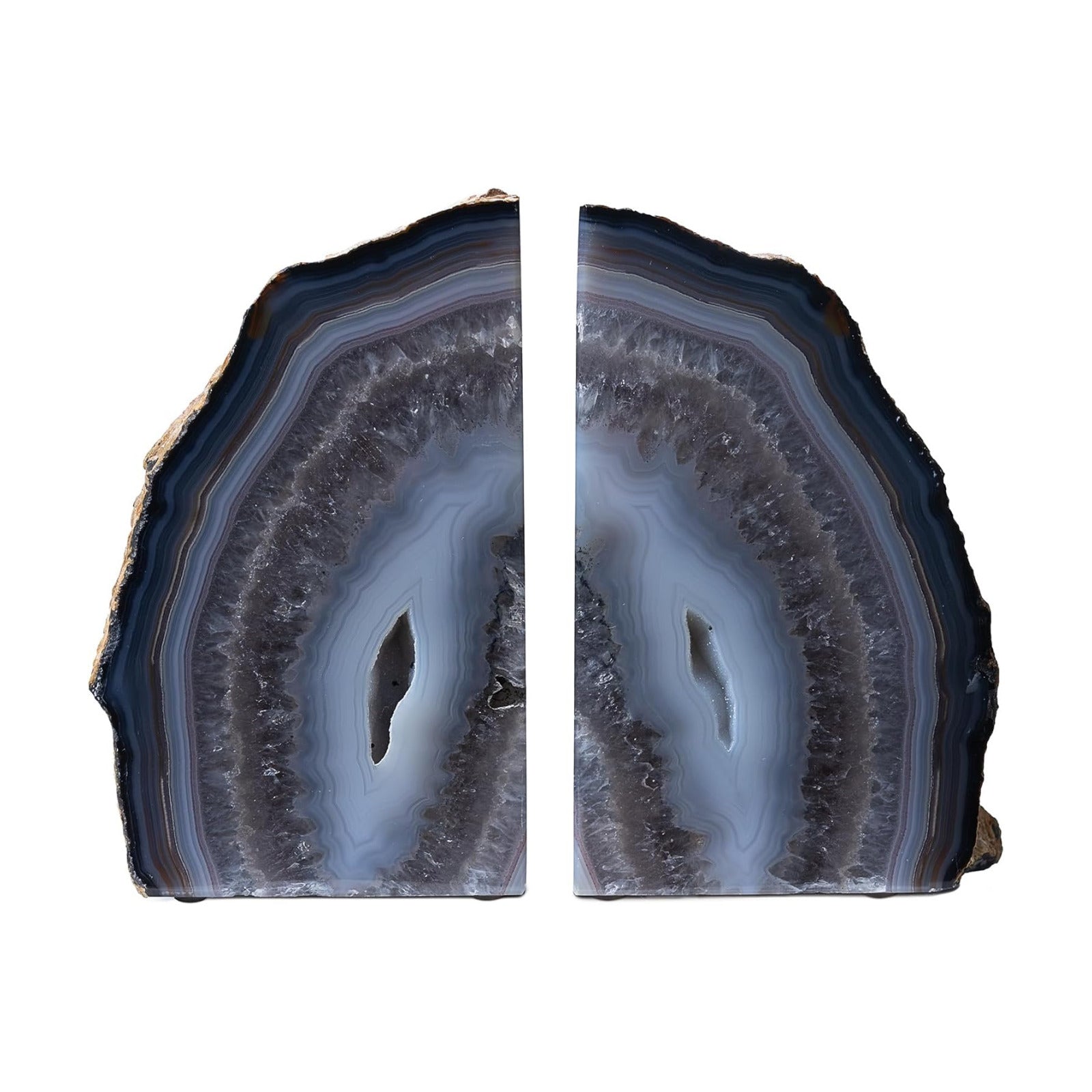 Agate Bookends / A-Quality Large Heavy Duty Geode / Natural / A Grade 4 - 6 Lbs