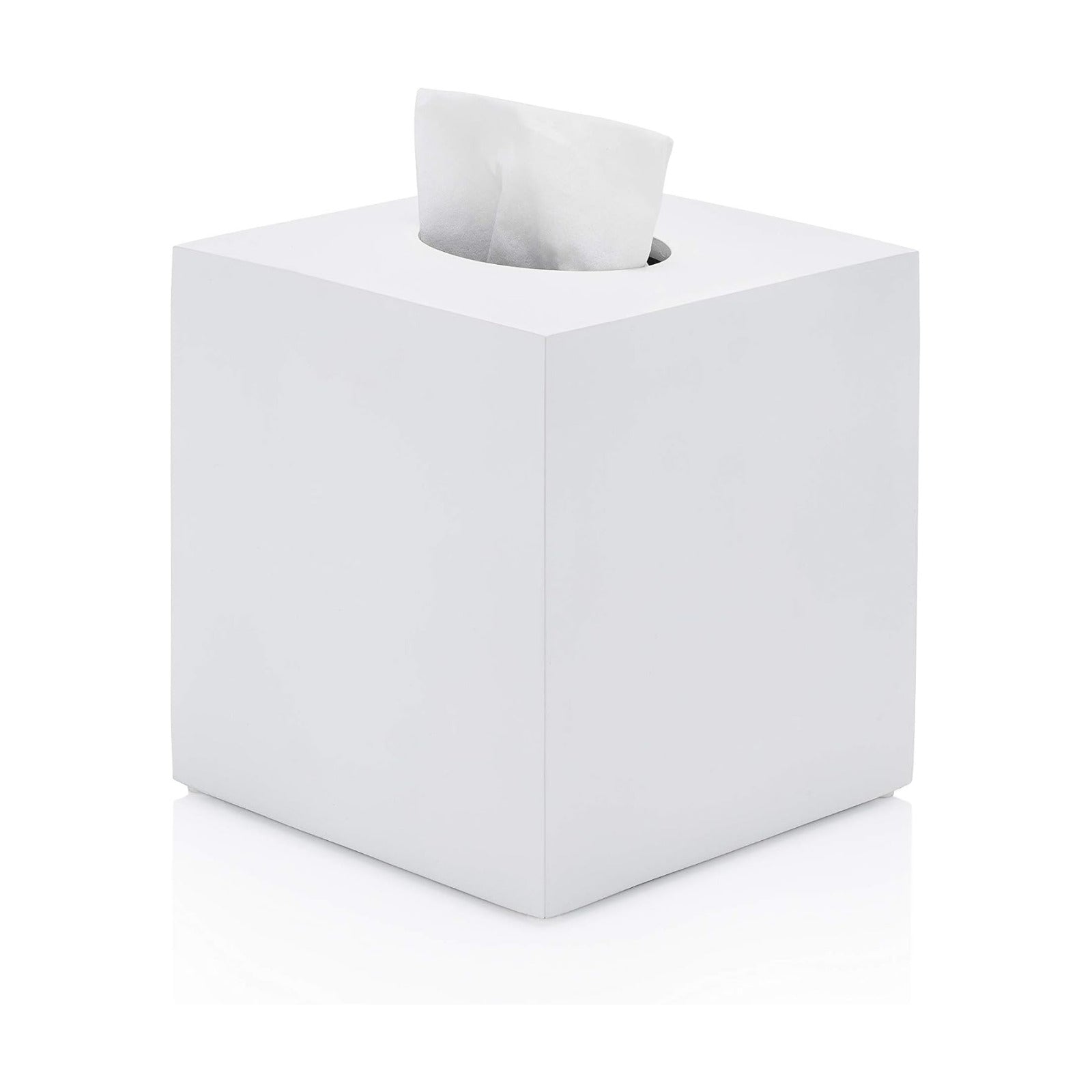 Tissue Box Cover / Matte White / Square