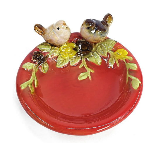 5" Ceramic Shower Soap Dish Holder Vintage soap Tray Bird Theme