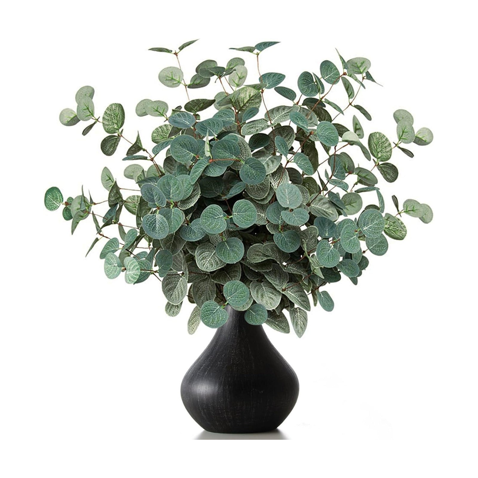 Artificial Eucalyptus Leaves Stems Bulk 24.8" Dollar Eucalyptus Artificial / Silver / Set of 6