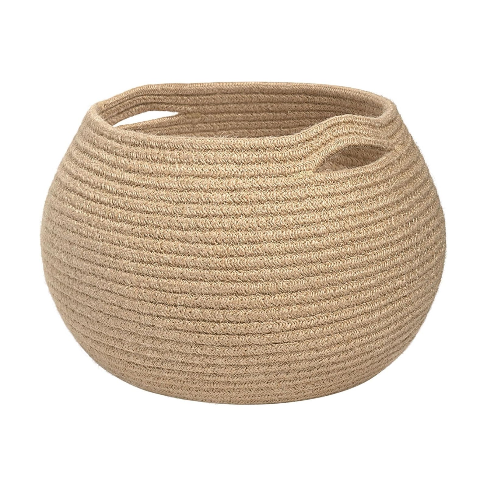 Wicker Storage Basket / Jute / 10"D x 8.3"H