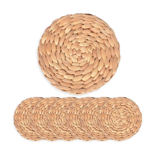 Home Goods Decor / Water Hyanicth Coaster Set 6