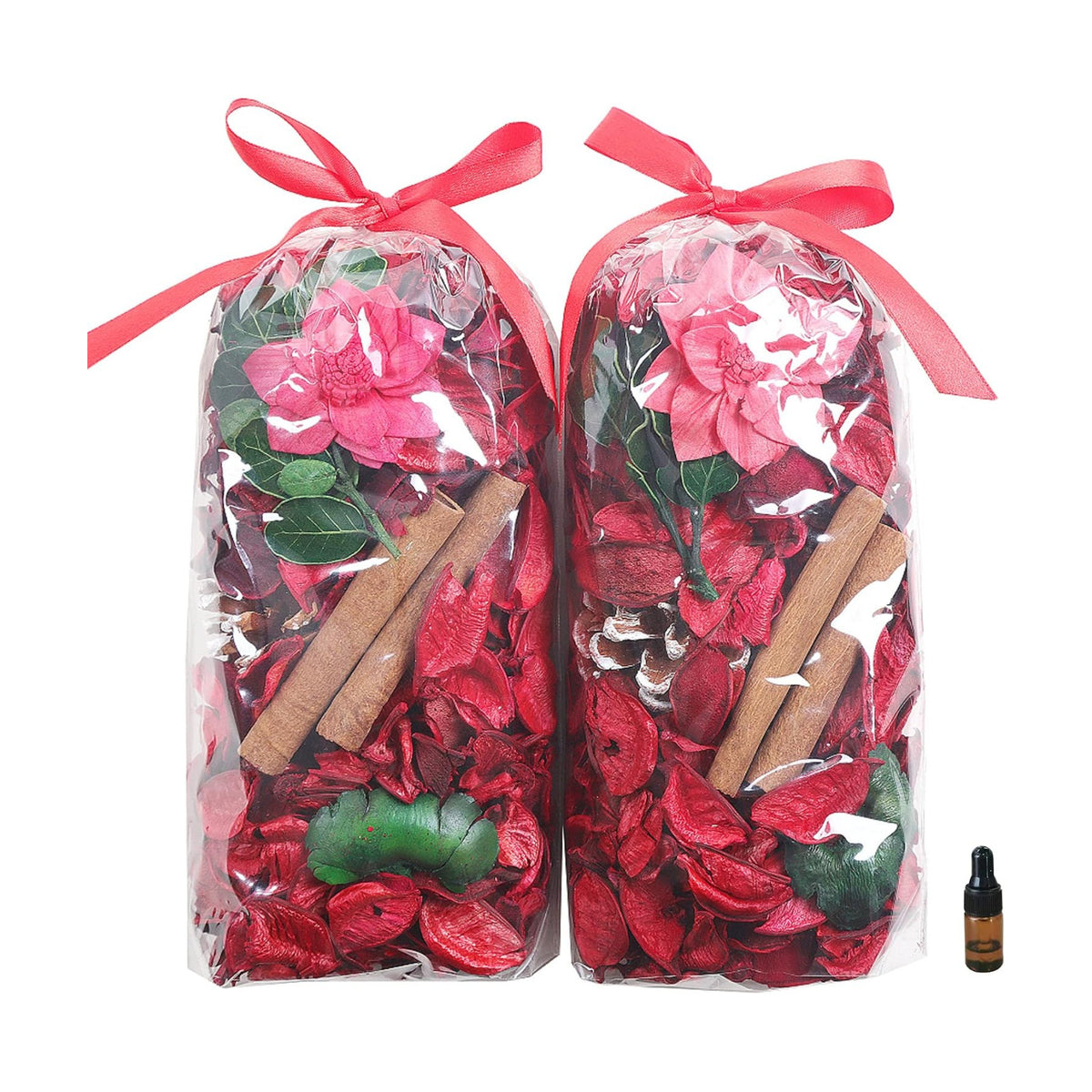 Christmas Potpourri, Cinnamon Scented Decorative Bowl Filler, Red, 8.4 oz