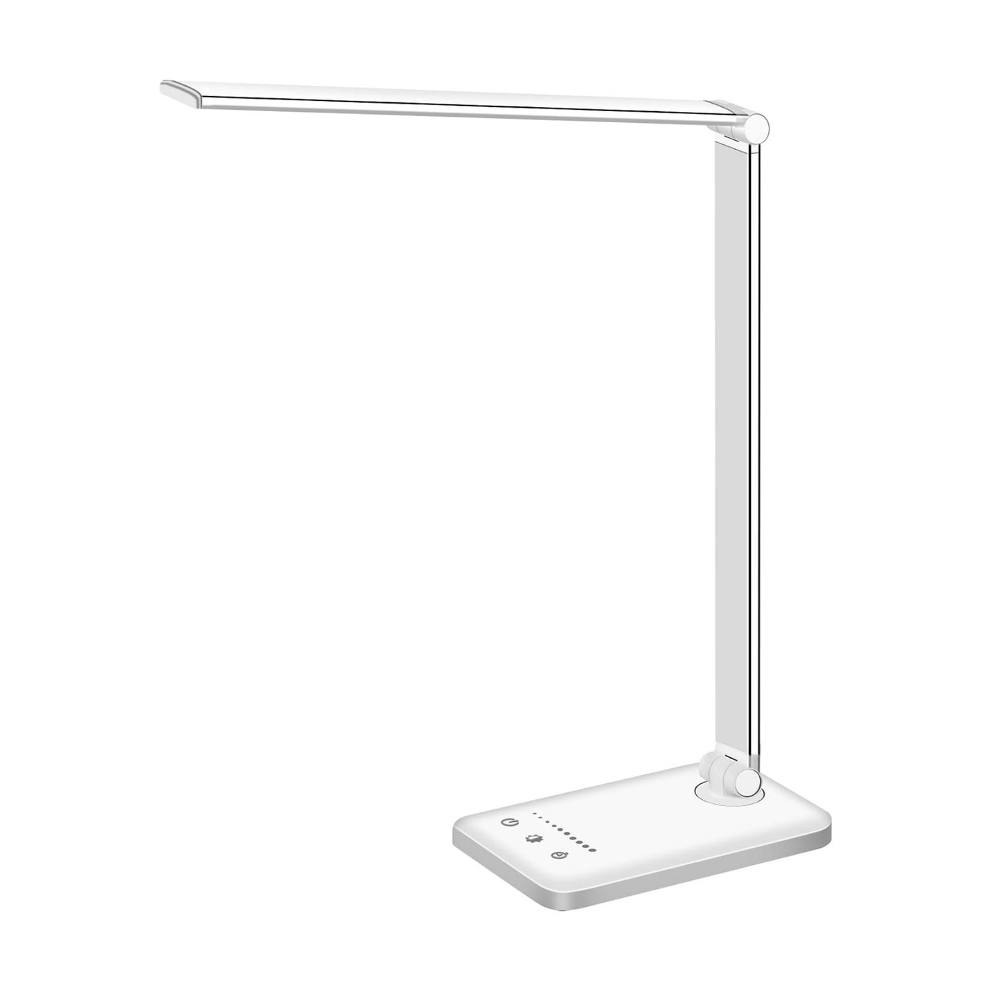 White crown LED Desk Lamp Dimmable Table Lamp Reading Lamp with USB Charging Port, 5 Lighting Modes, Sensitive Control