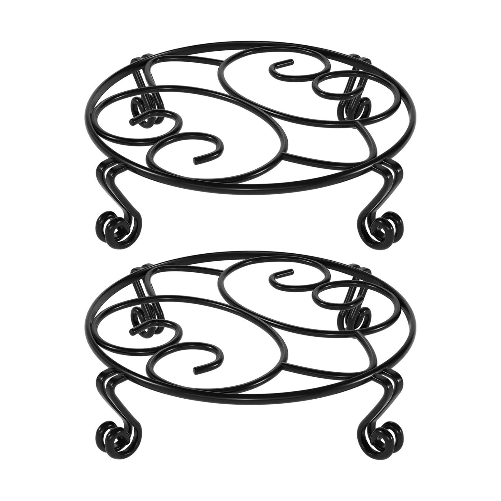 Yimobra 2 Pack Plant Stand for Flower Pot Heavy Duty Potted Holder Indoor Outdoor Metal Rustproof Iron Garden Container