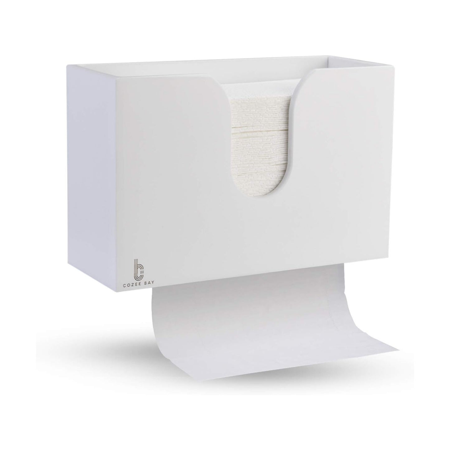 Bamboo Paper Towel Dispenser, Paper Towel Holder for Kitchen Bathroom Toilet of Home and Commercial, Wall Mount or