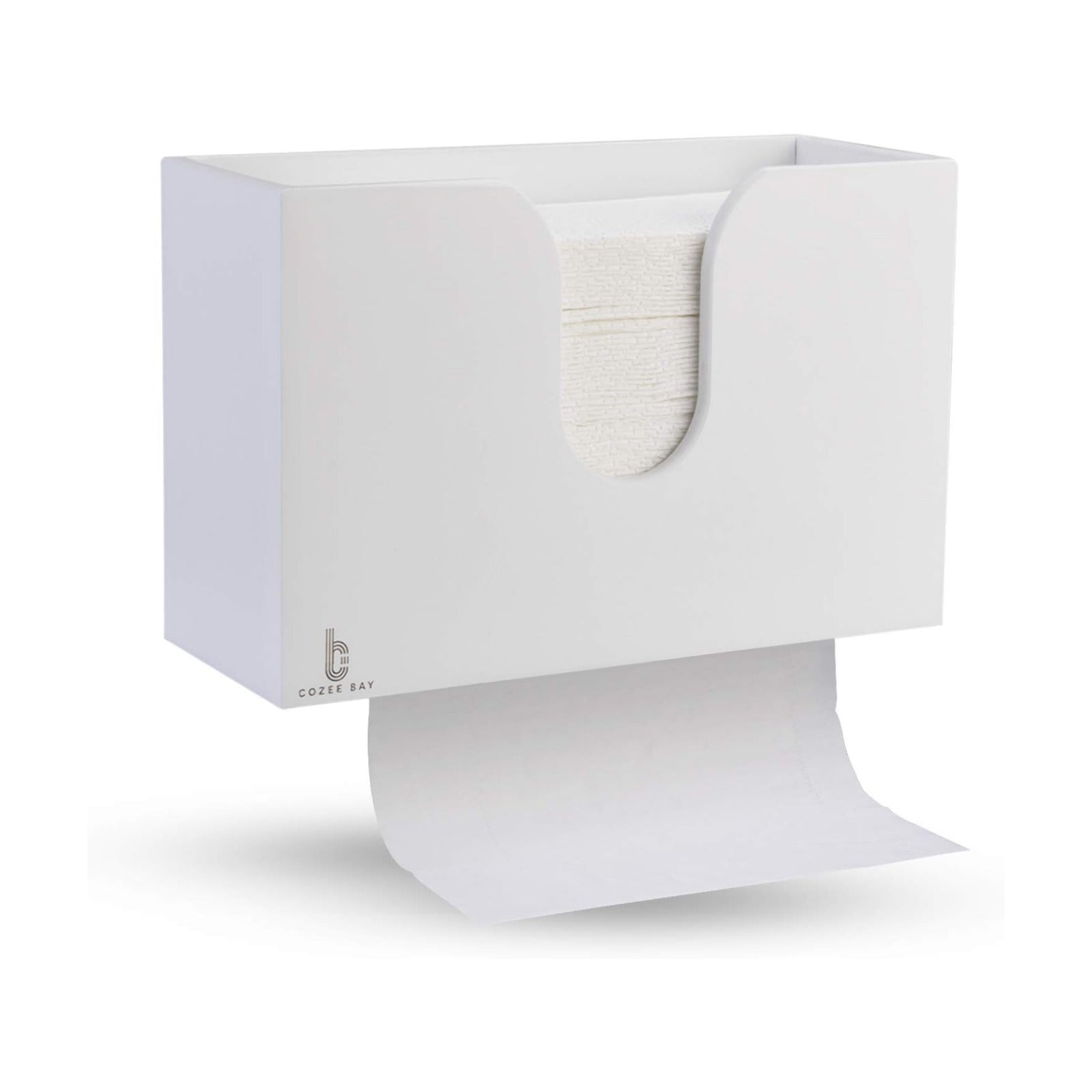 Bamboo Paper Towel Dispenser, Paper Towel Holder for Kitchen Bathroom Toilet of Home and Commercial, Wall Mount or
