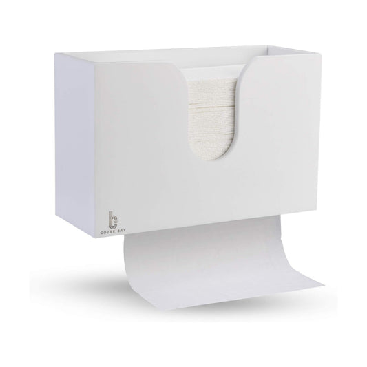 Bamboo Paper Towel Dispenser, Paper Towel Holder for Kitchen Bathroom Toilet of Home and Commercial, Wall Mount or