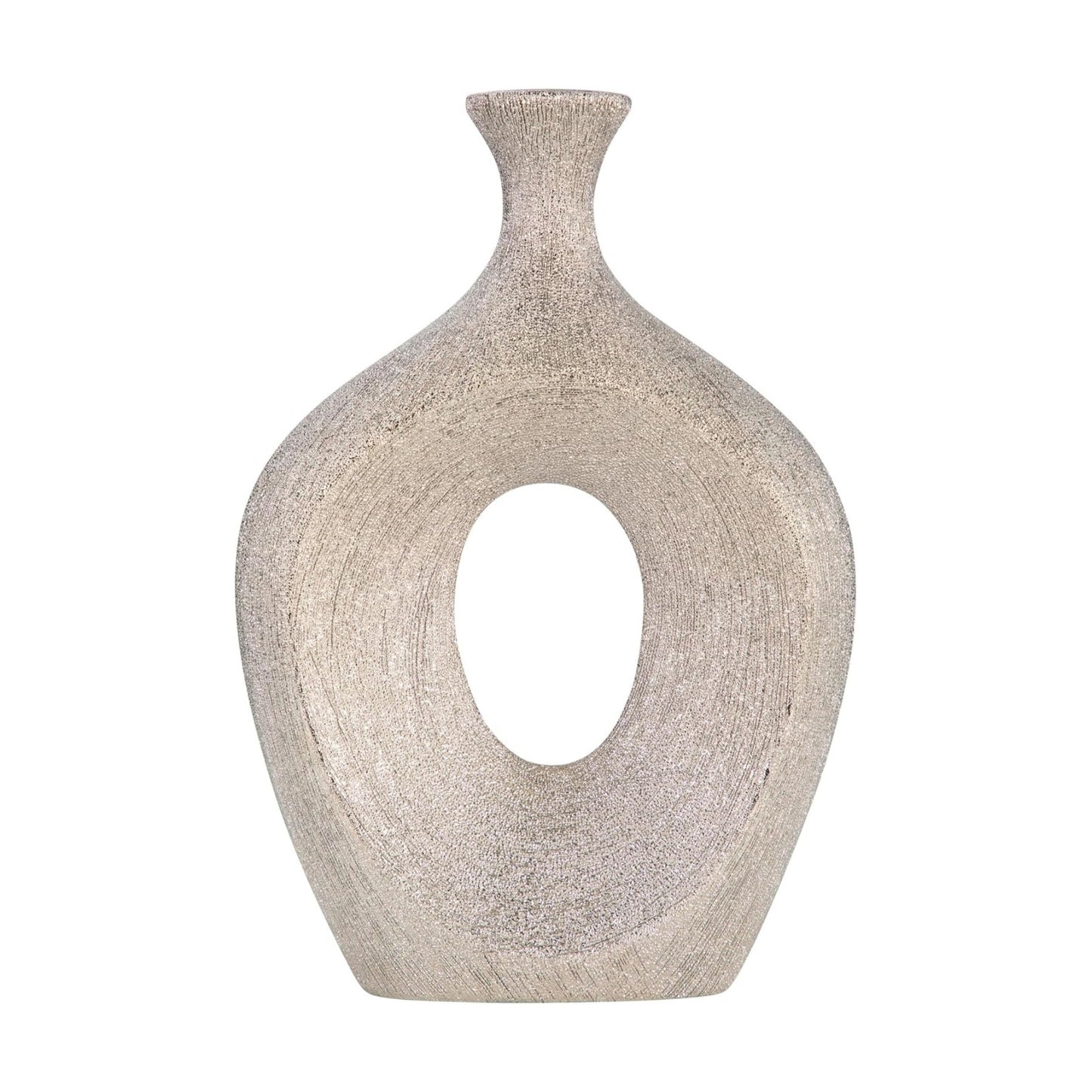 Glam Ceramic Vase / Silver