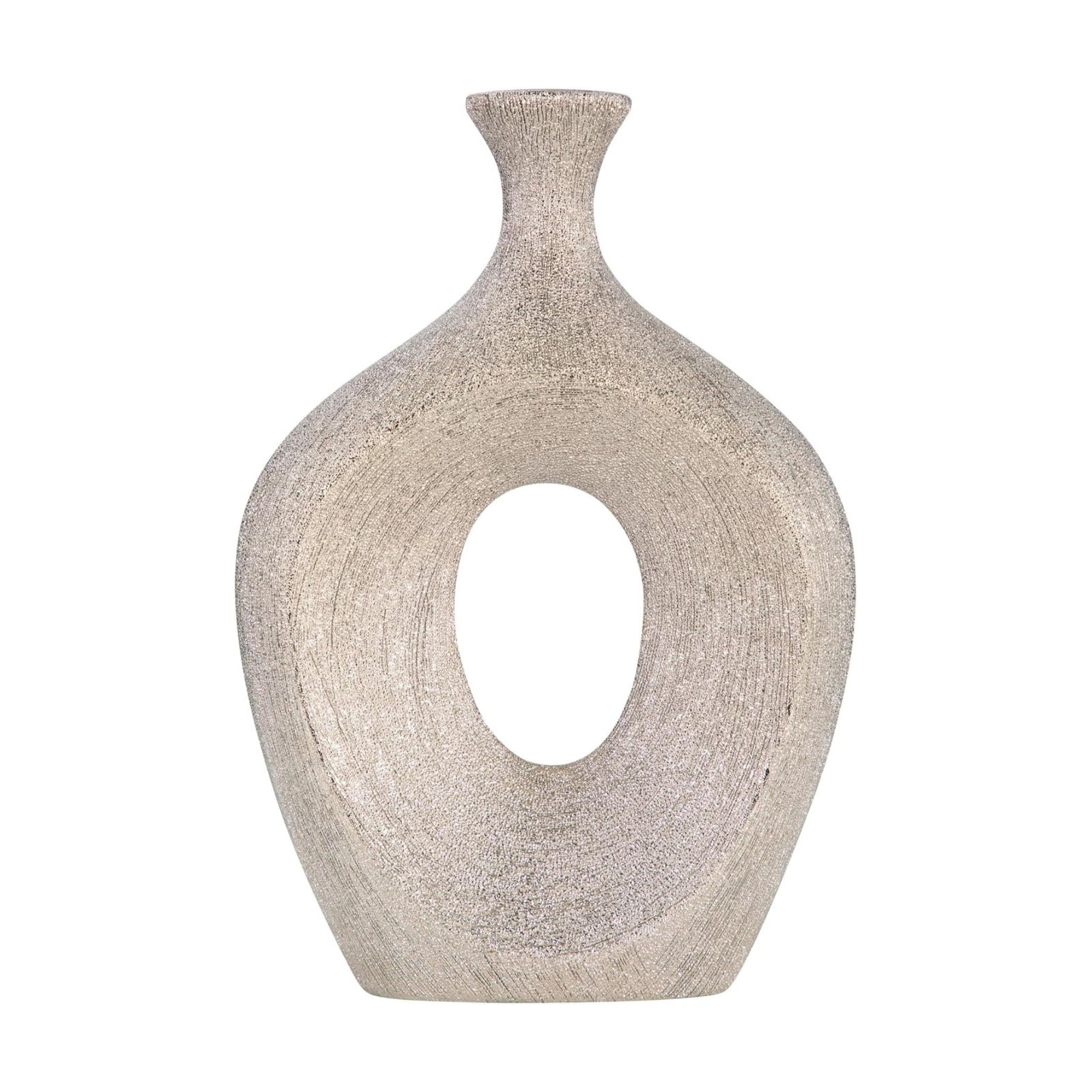 Glam Ceramic Vase / Silver