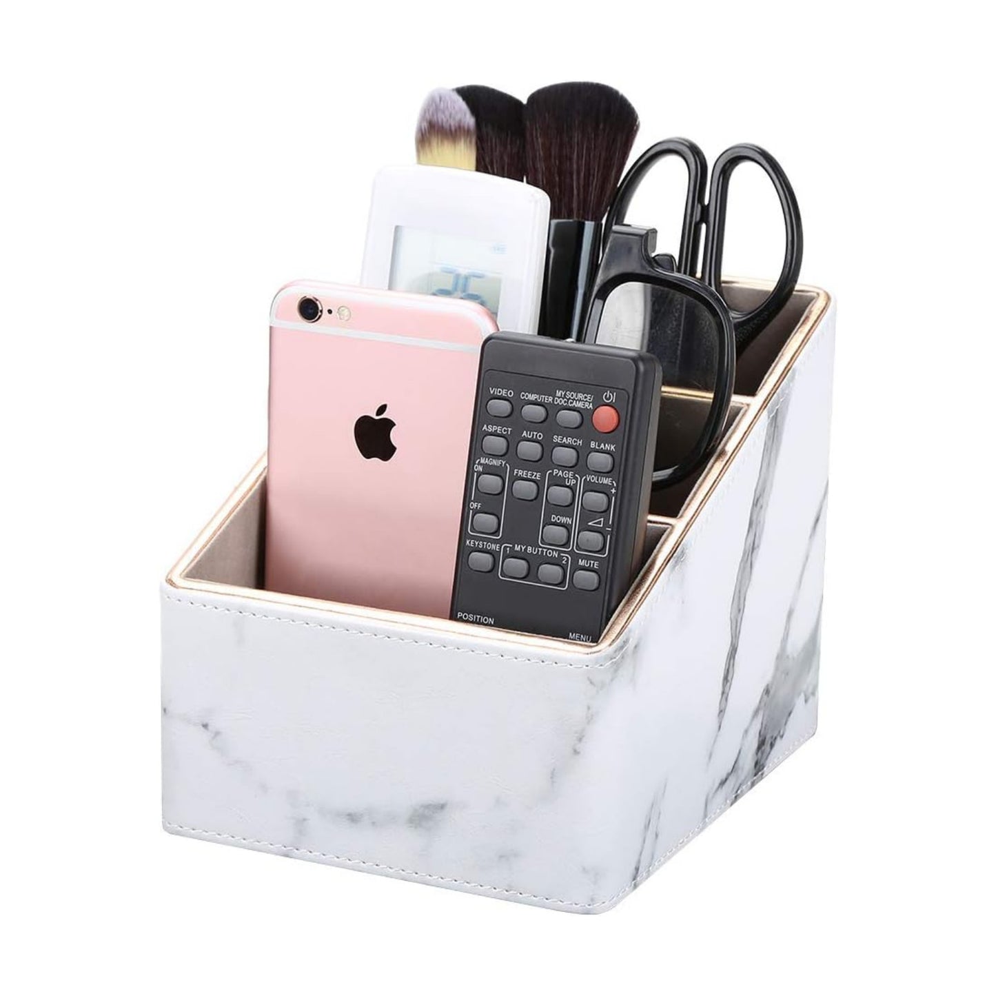Remote Control Holder / White Marble