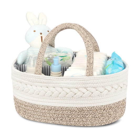 Cotton Rope Baby Gift Basket / Large / Brown