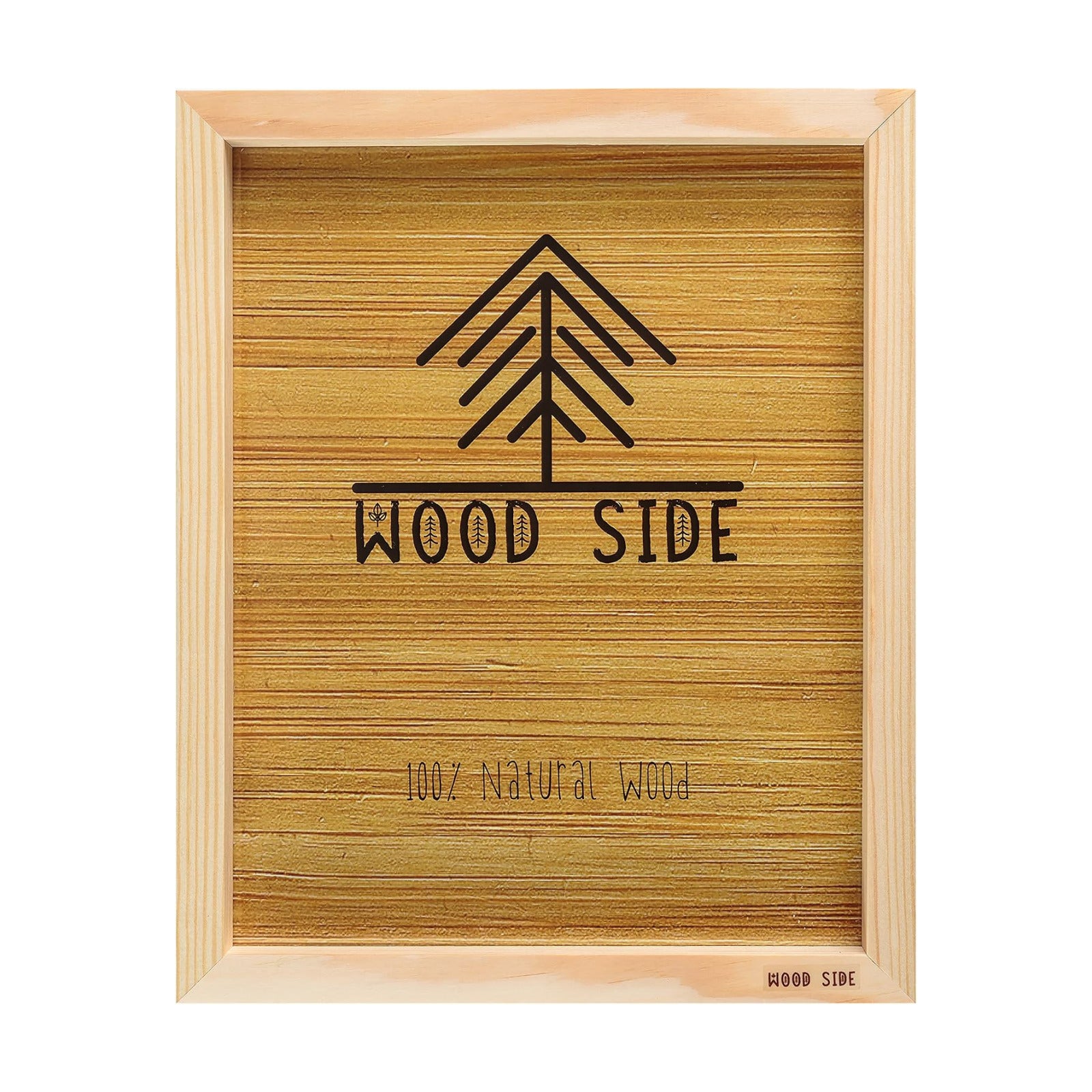 Wooden Poster Picture Frame 18x24-100% Natural Eco Unfinished Solid Pine Wood with Deep Borders for Wall Mounting Photo