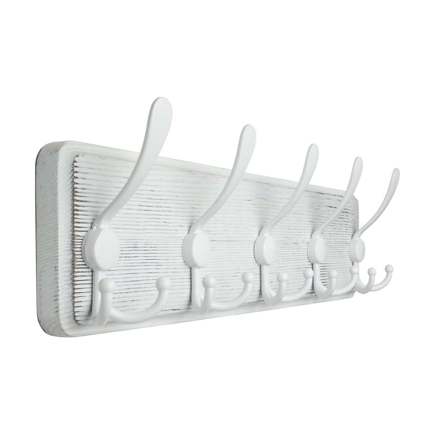 WEBI Coat Rack Wall Mount,5 Triple Hooks for Hanging Coats,16" Hole to Hole,Coat Hooks Wall Mounted,Coat Hanger Wall