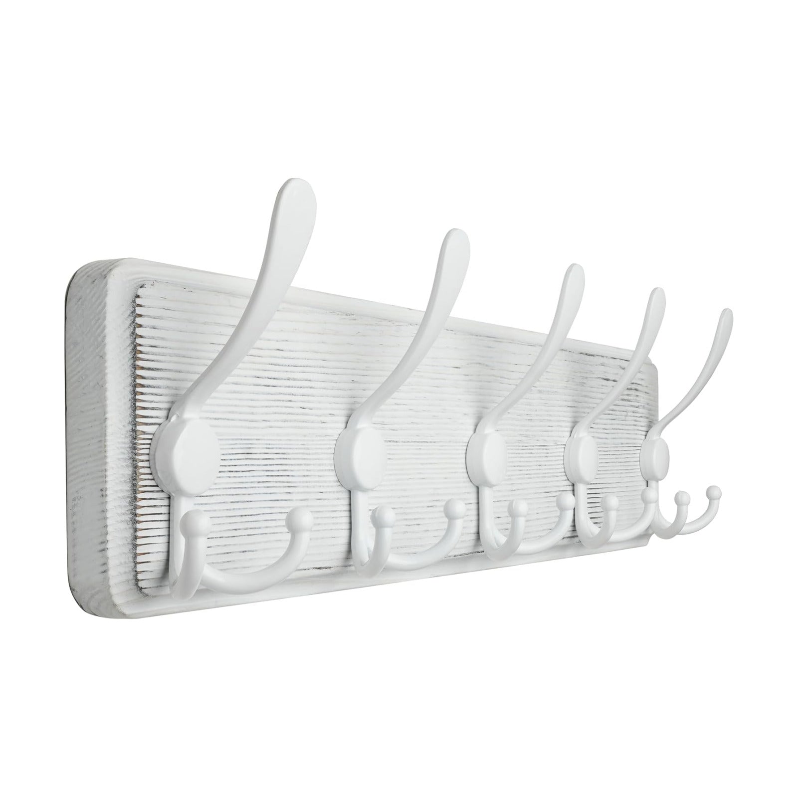 WEBI Coat Rack Wall Mount,5 Triple Hooks for Hanging Coats,16" Hole to Hole,Coat Hooks Wall Mounted,Coat Hanger Wall
