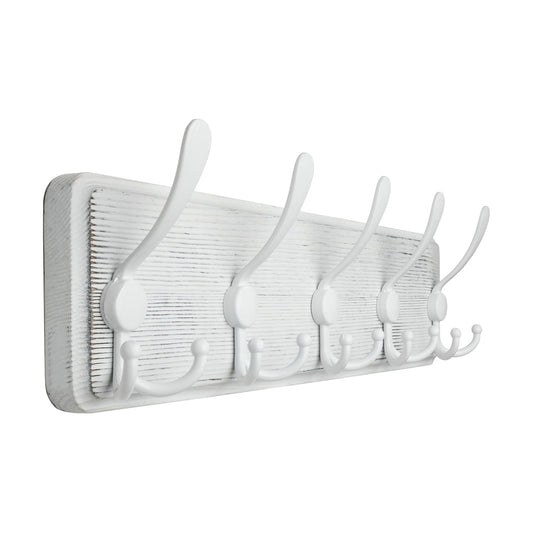 WEBI Coat Rack Wall Mount,5 Triple Hooks for Hanging Coats,16" Hole to Hole,Coat Hooks Wall Mounted,Coat Hanger Wall