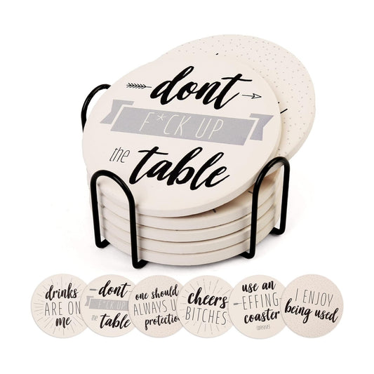 Bar Room Decor / 4" Diameter, Round / Set of 6