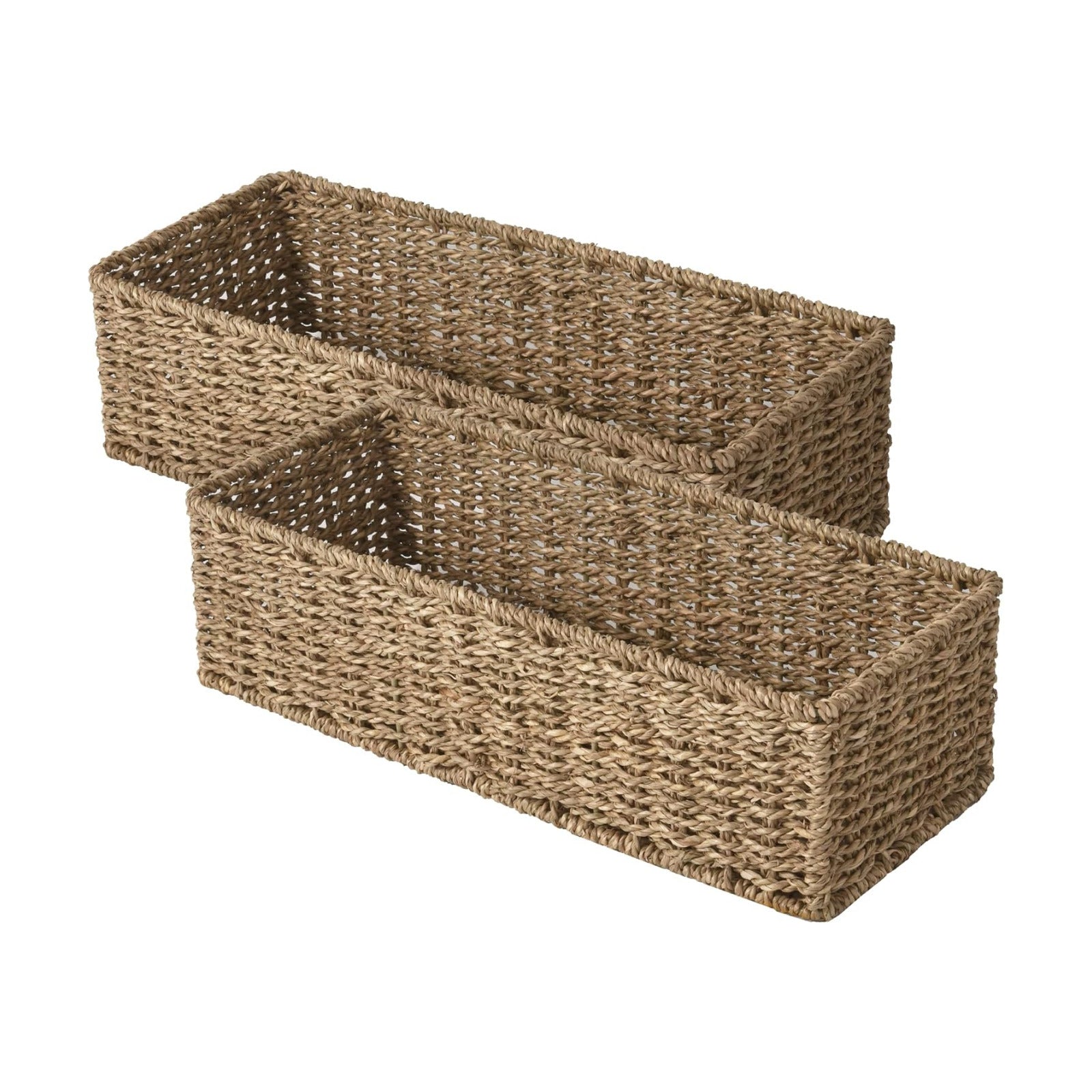 Seagrass Storage Baskets for Toilet Tank Top / Natural / Set of 2