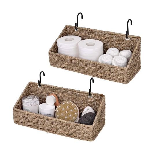 Seagrass Baskets / Woven Wall Baskets for Storage / Natural