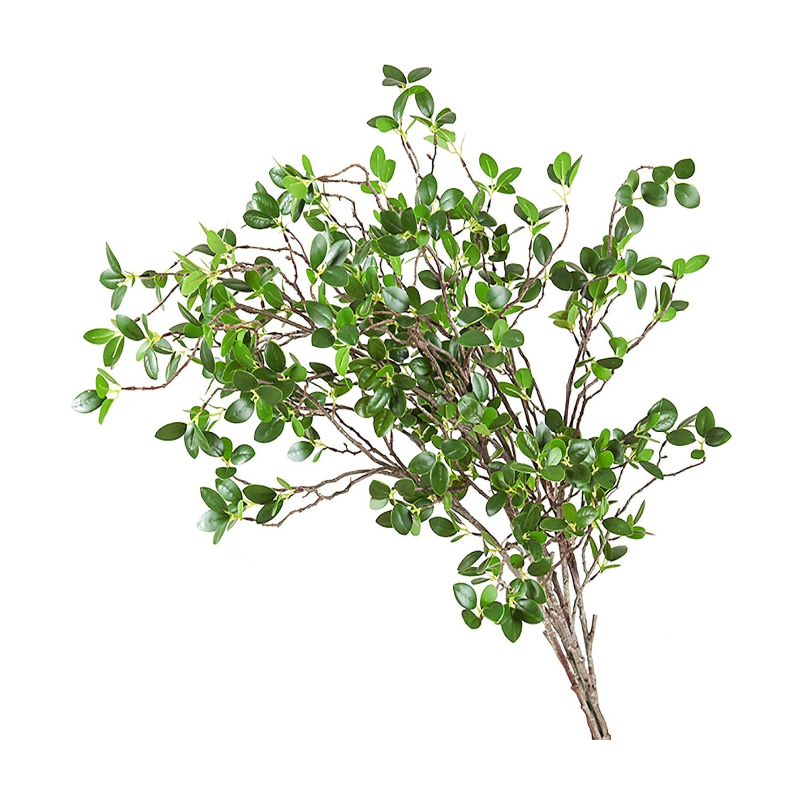 43" Artificial Greenery Stems Plants Faux Leaf Eucalytus Branches Ficus Twig Fern / Green / Set of 4