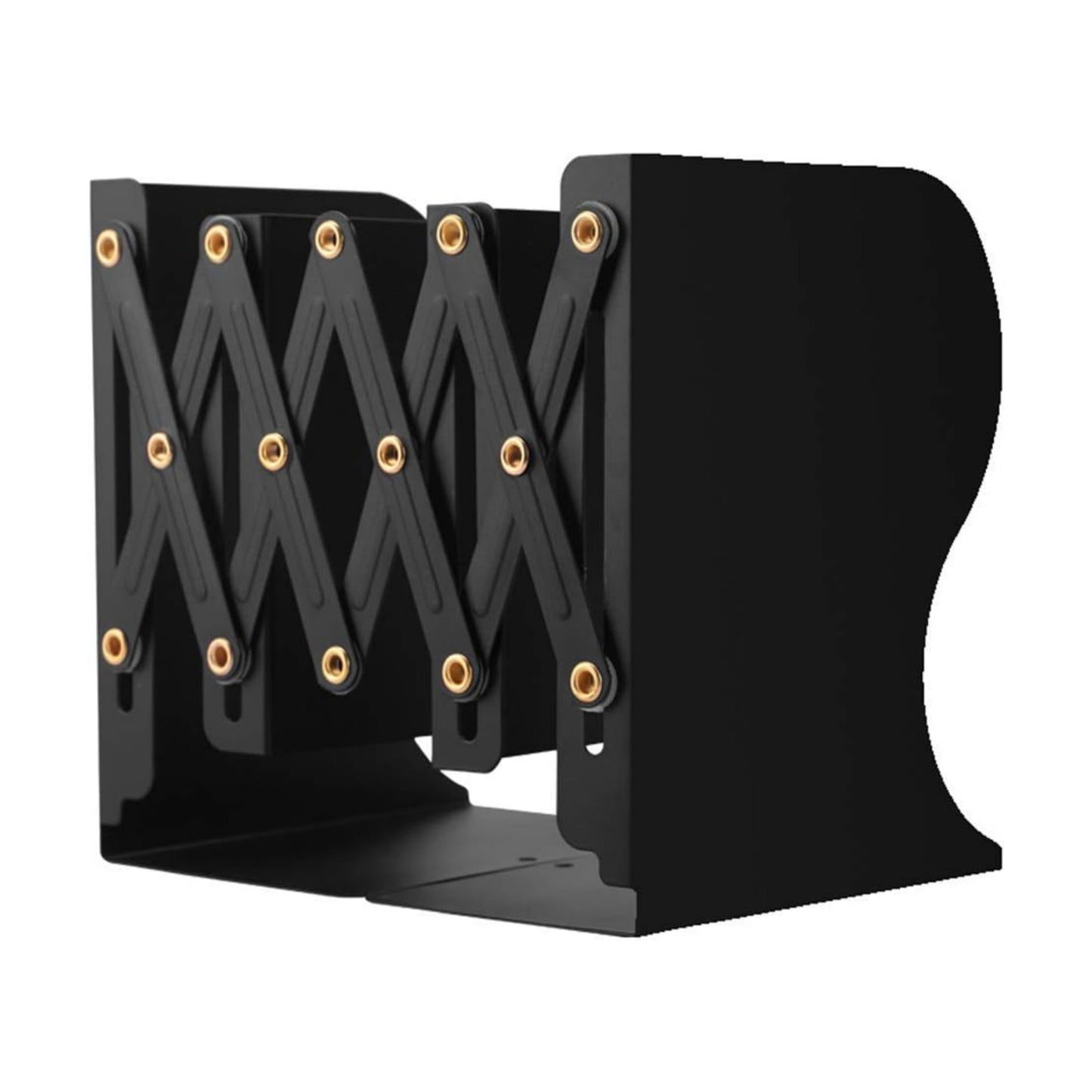 Adjustable Bookend Desktop Bookend Stand Holder Expandable Bookcase / Black