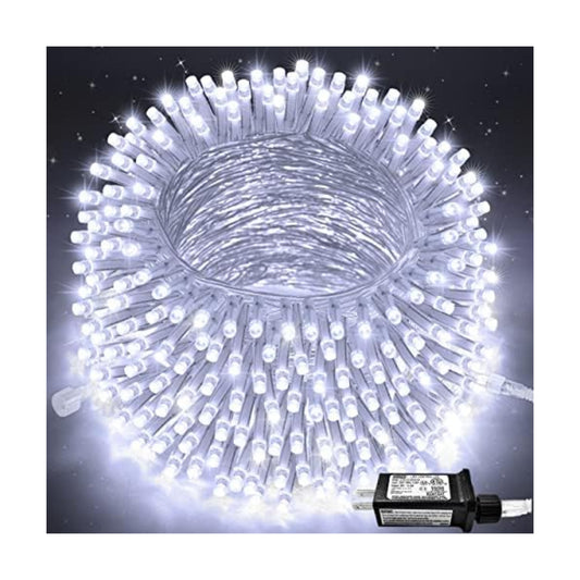 JMEXSUSS 91.5ft Connectable 250 LED White Christmas Lights Indoor Outdoor