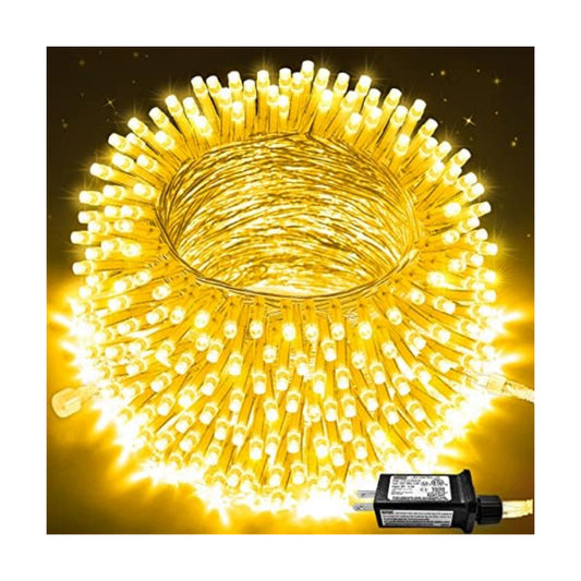 JMEXSUSS Connectable 250 LED Warm White Christmas Lights Indoor Outdoor