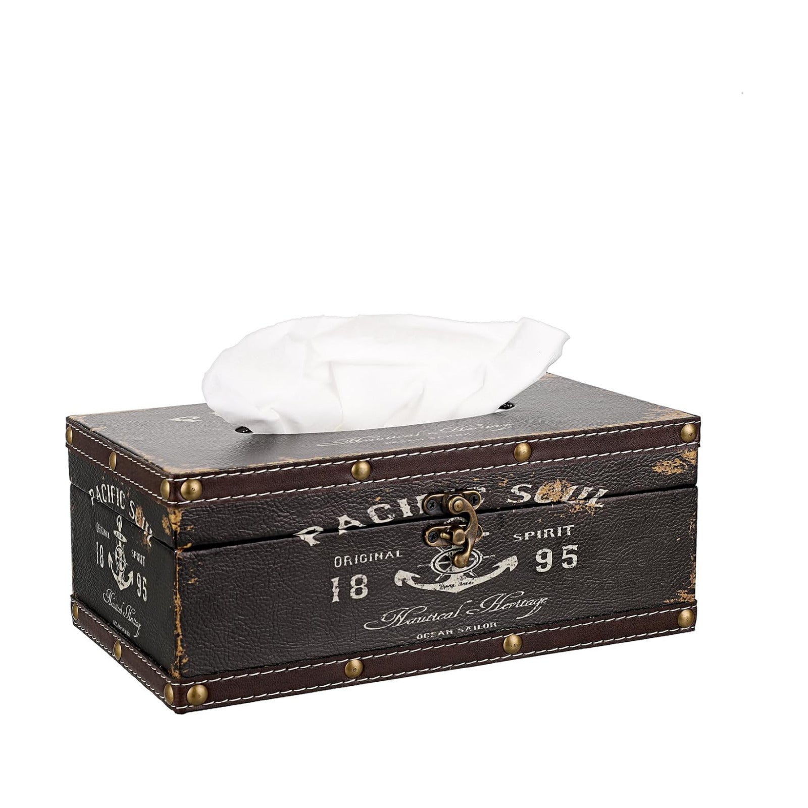 Wooden Tissue Box Holder Retro Tissue Holder Decorative Tissue / Medium / Brown