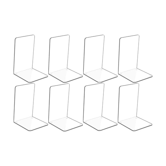 Acrylic Book Ends / Clear / Set of 8