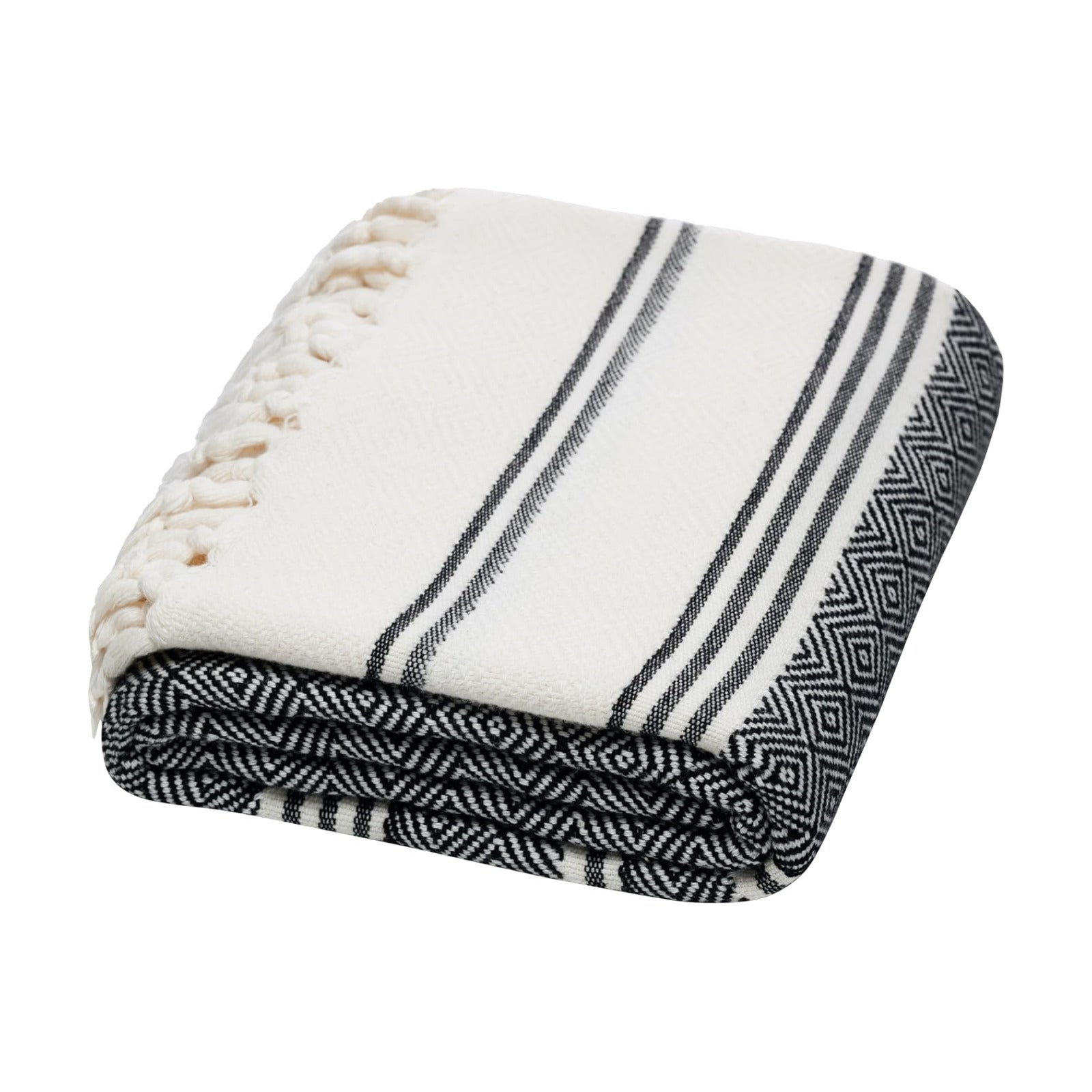 DEMMEX Organic Diamond Turkish Bath & Beach Towel | 100% Oeko-TEX Certified Turkish Cotton, Ultra-Soft, Quick-Dry