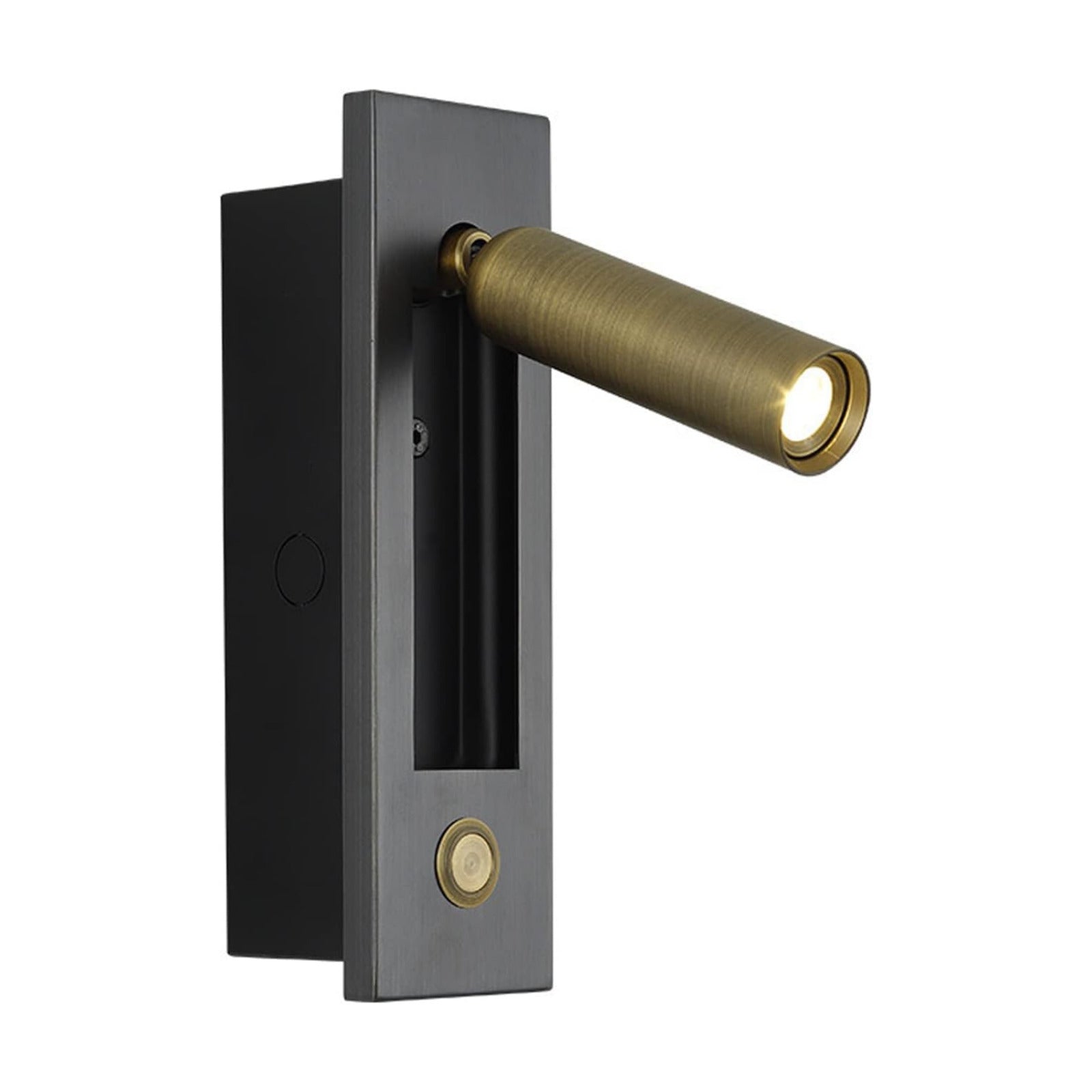 LED Bedroom Lamp Headboard Wall Light Sconce, Bedside Reading Light Recessed Push Switch Wall Lamps, Hotel Bed Side