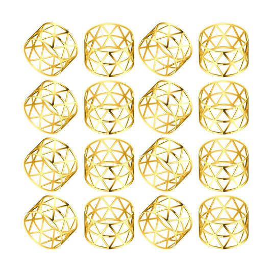 KPOSIYA Thanksgiving Napkin Rings, Fall Napkin Holders, Gold, 20pcs